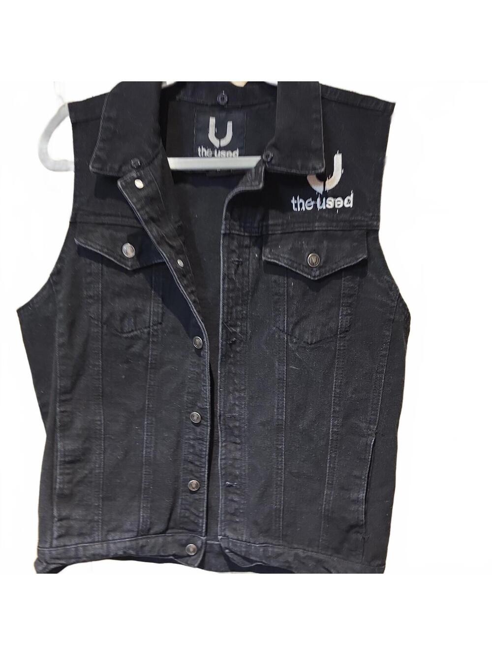 Vintage Denim vest “The Used” Rock Burning Bridges Since 2001 Men’s M